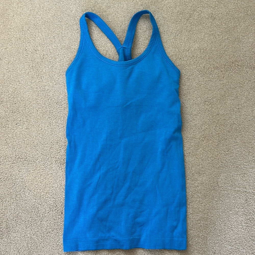 Lululemon Ebb to Street tank size 4 blue